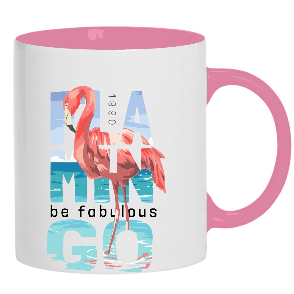 Flamingo kubek ucho kolor kolor różowy