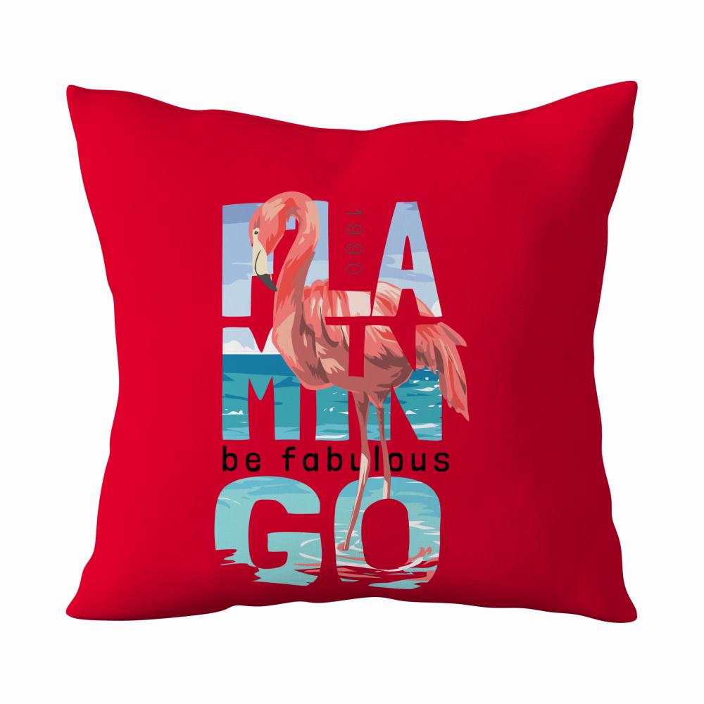 Flamingo poduszka kolor czerwony