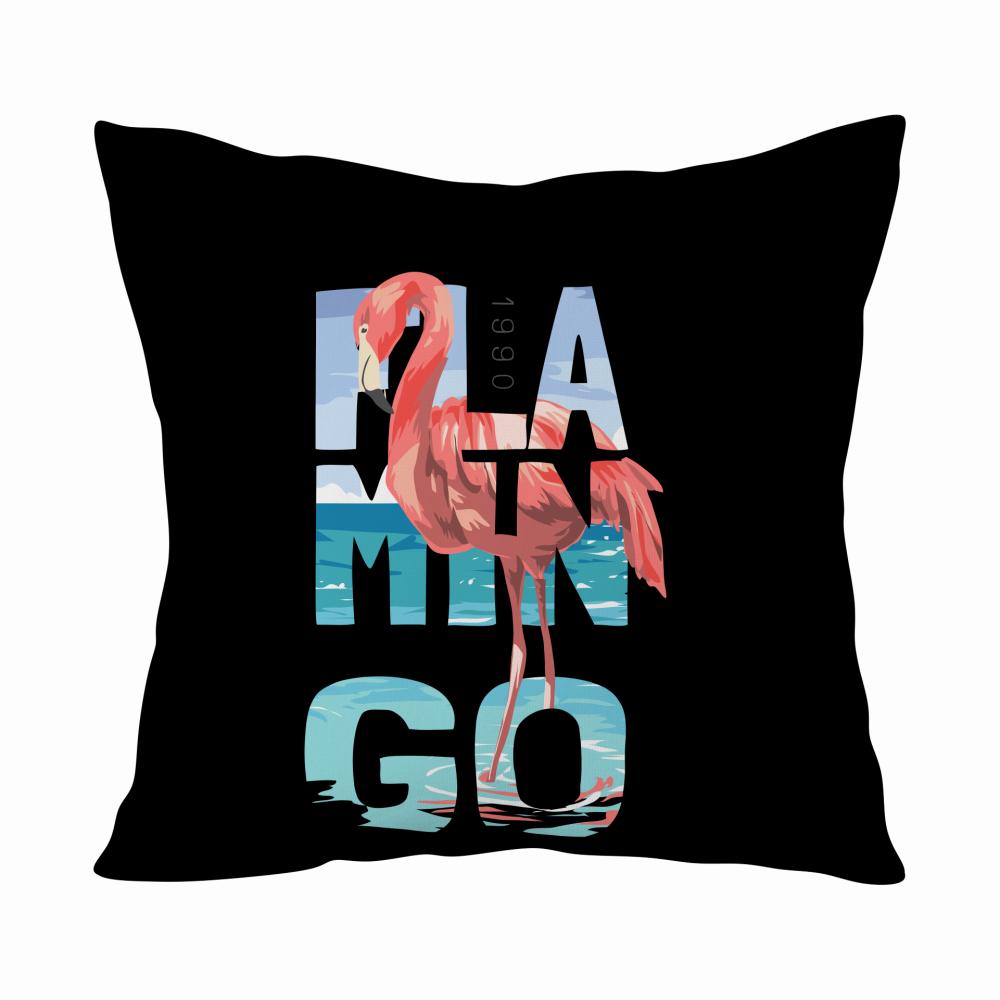Flamingo poduszka kolor navy