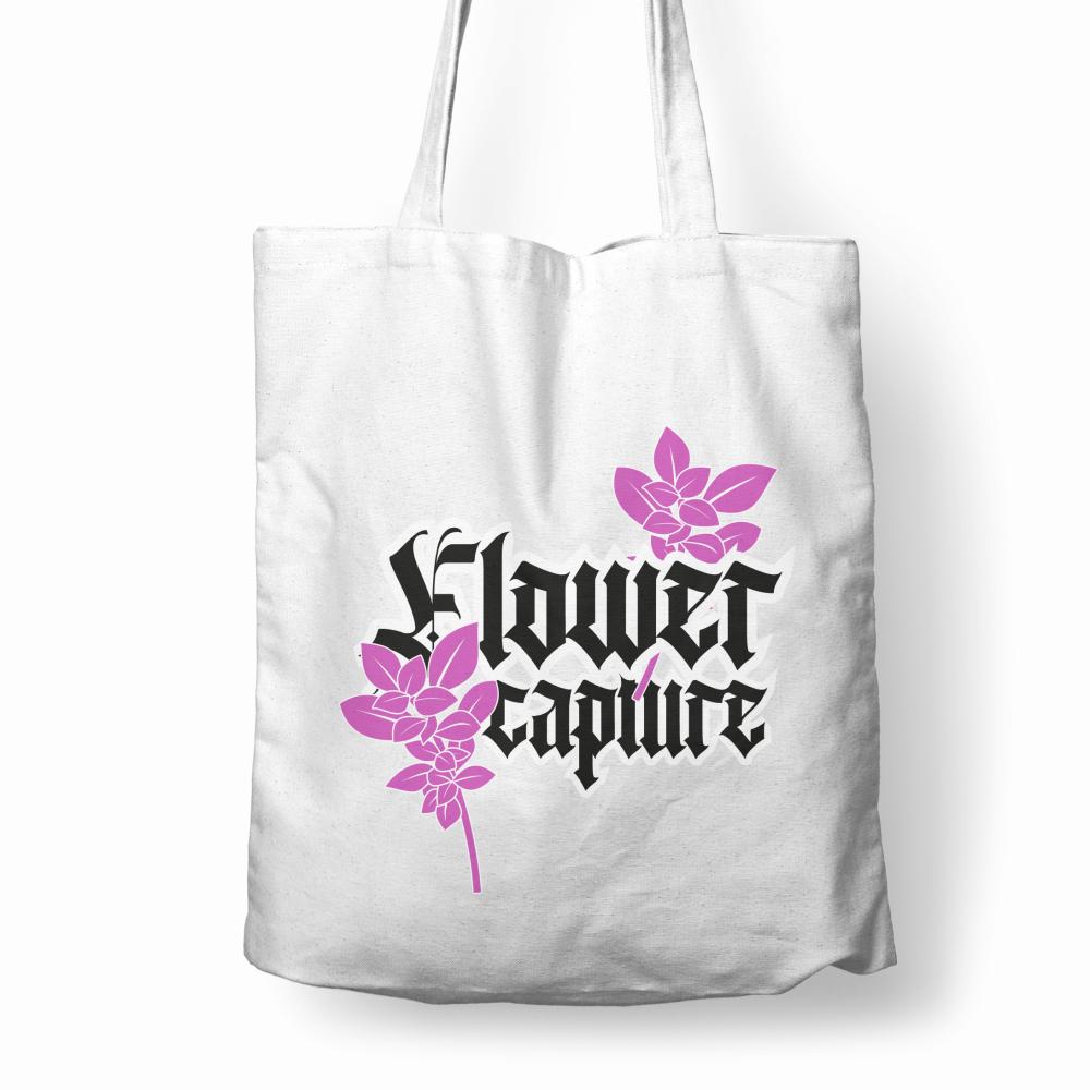 Flower Capture torba bawełniana kolor biały