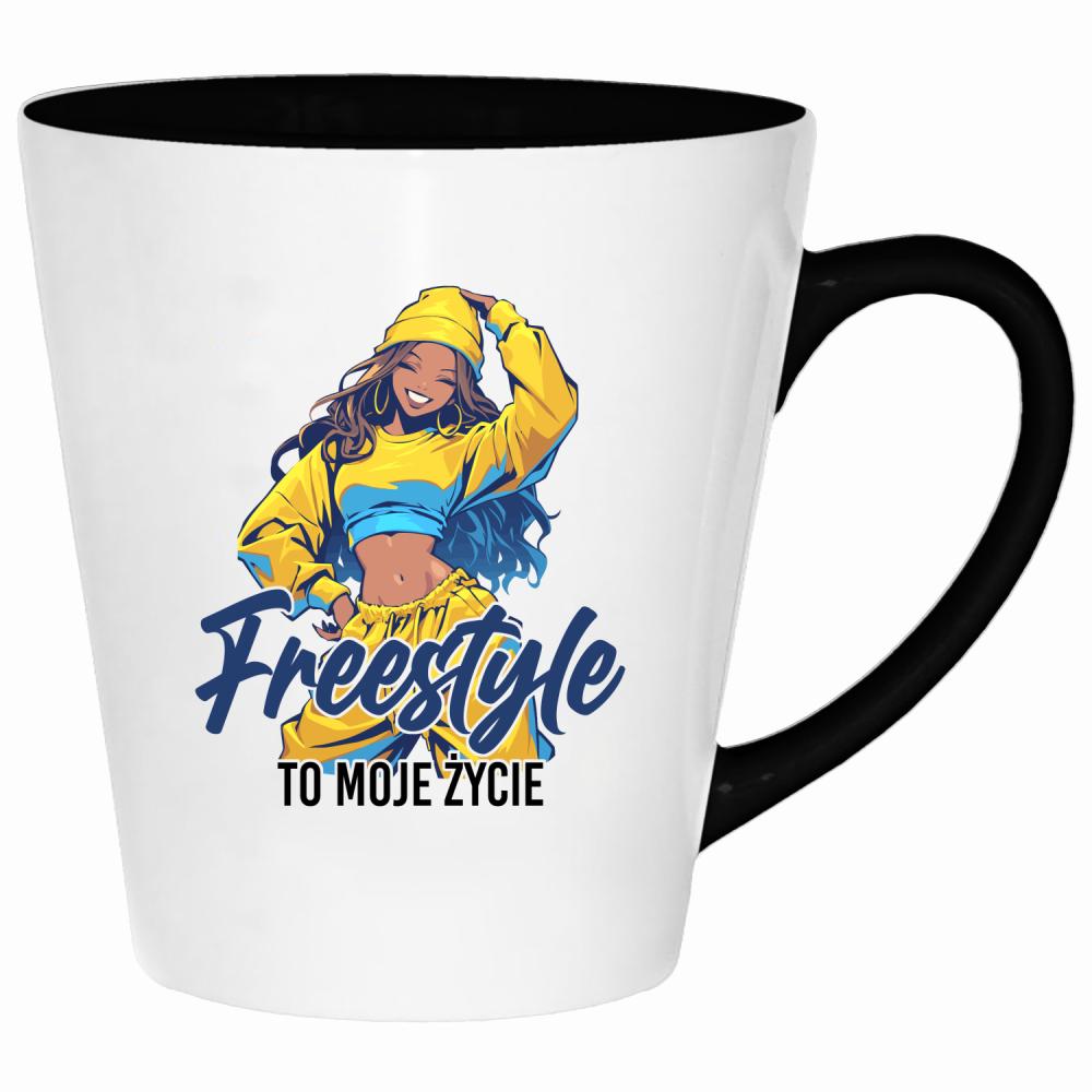 Freestyle to moje życie kubek latte kolor różowy