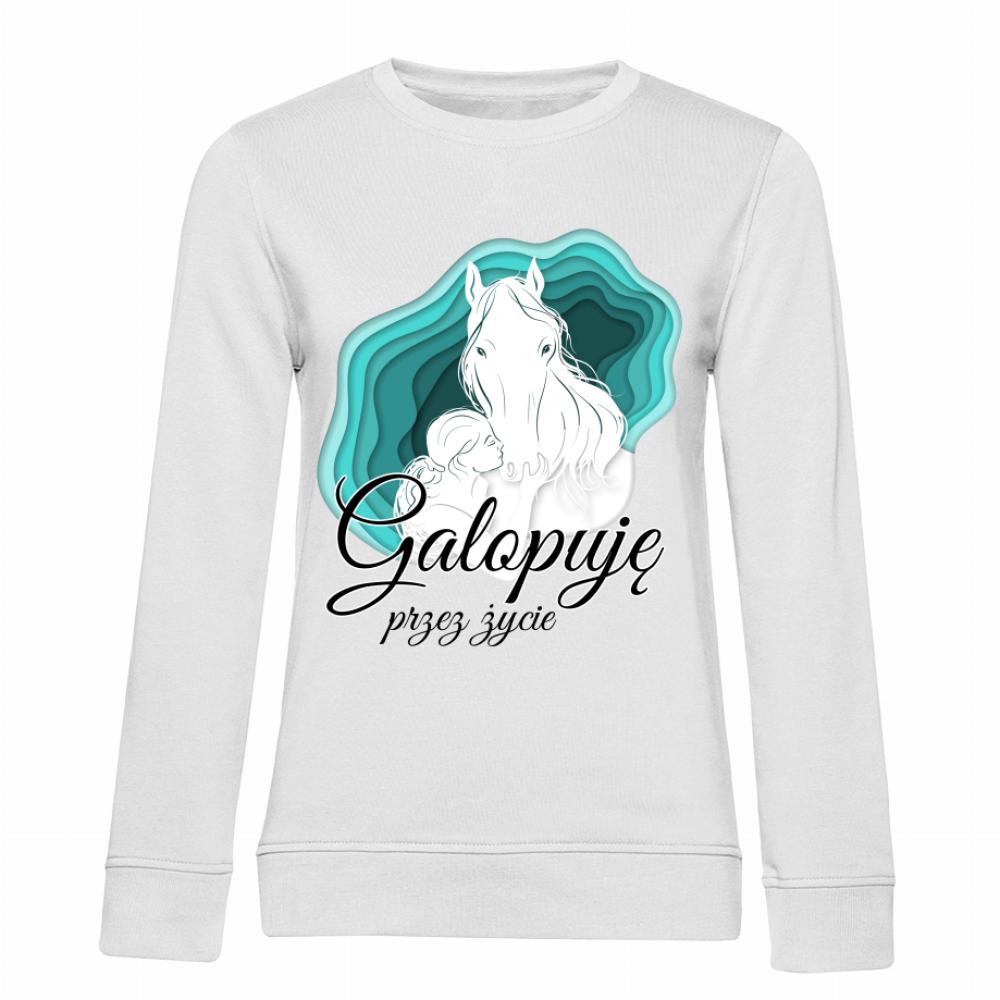 Galopuję przez życie 2 bluza damska bez kaptura