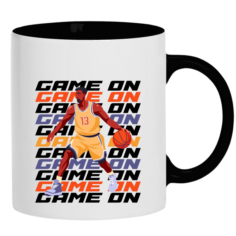 GAME ON GAME ON GAME ON kubek ucho kolor kolor czarnyy