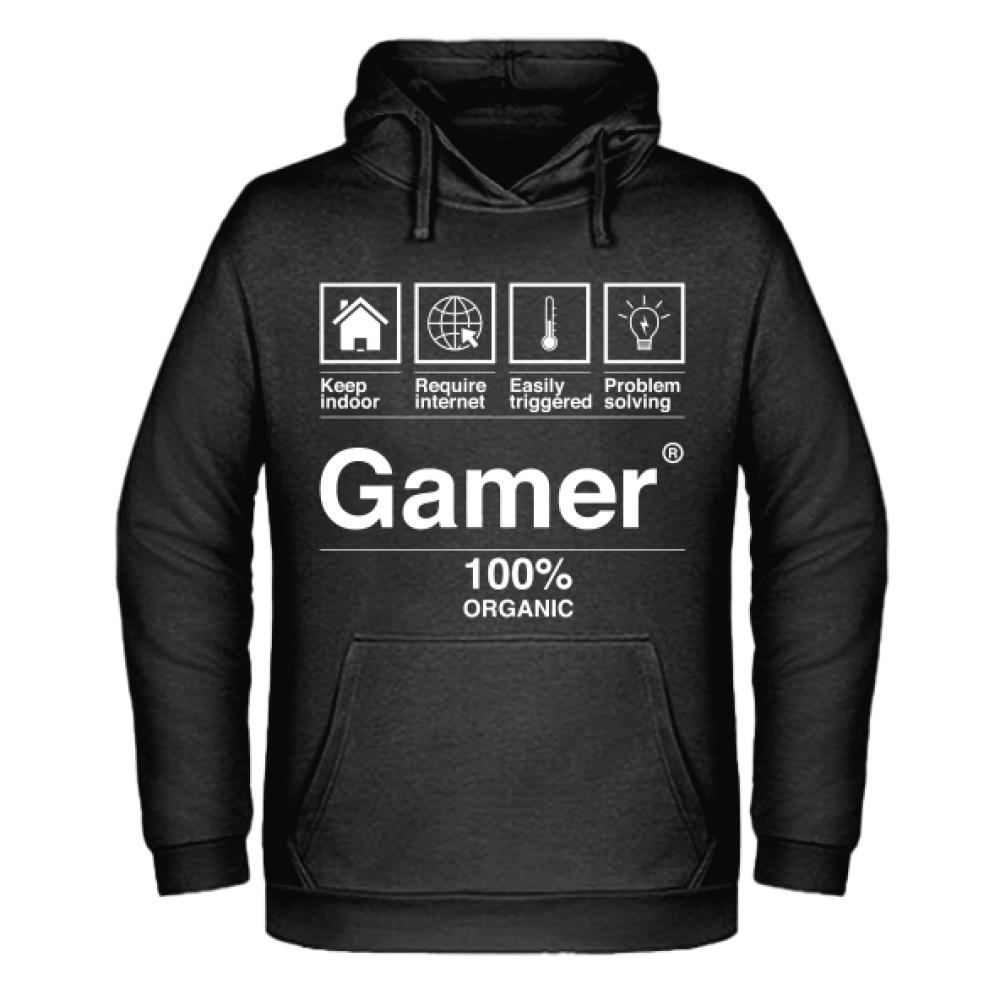 Gamer – 100% Organic bluza męska z kapturem