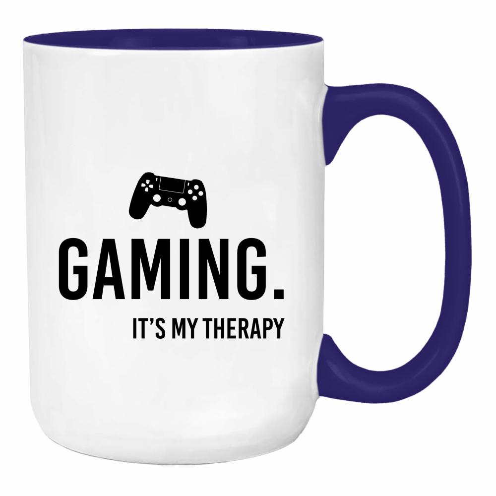 Gaming it’s my therapy duży kubek ucho kolor kolor navy