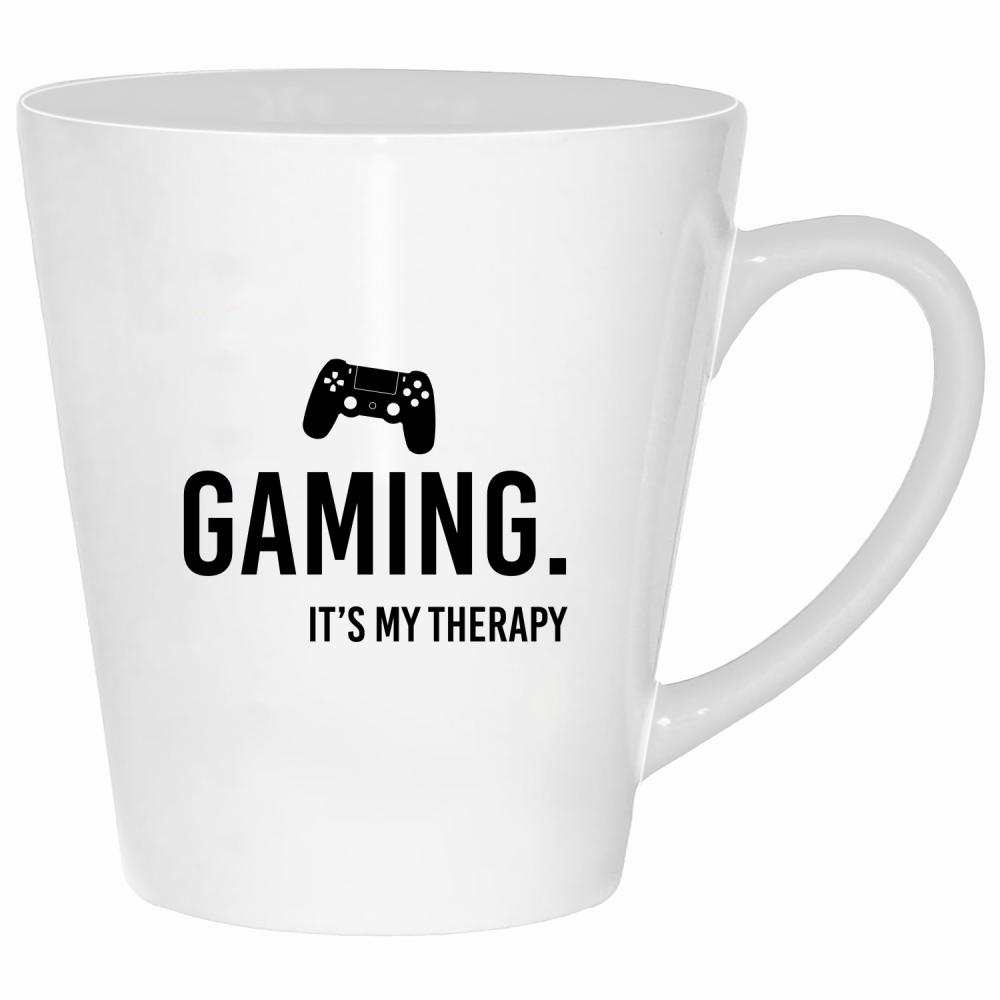 Gaming it’s my therapy kubek latte kolor biały
