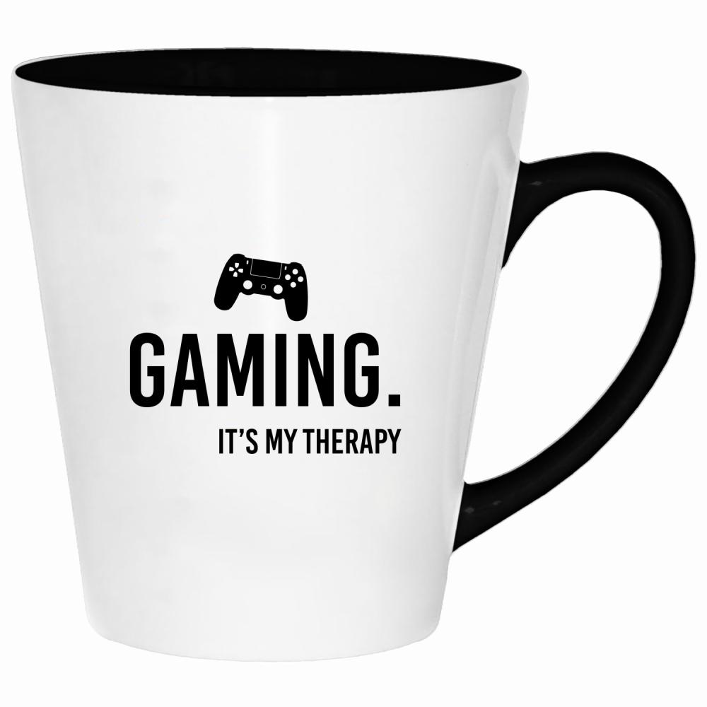 Gaming it’s my therapy kubek latte kolor jasnoniebieski