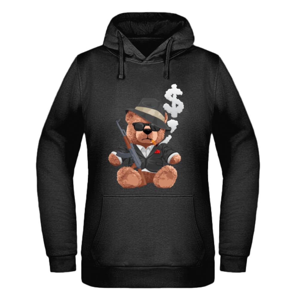 Gangsta Bear bluza damska z kapturem