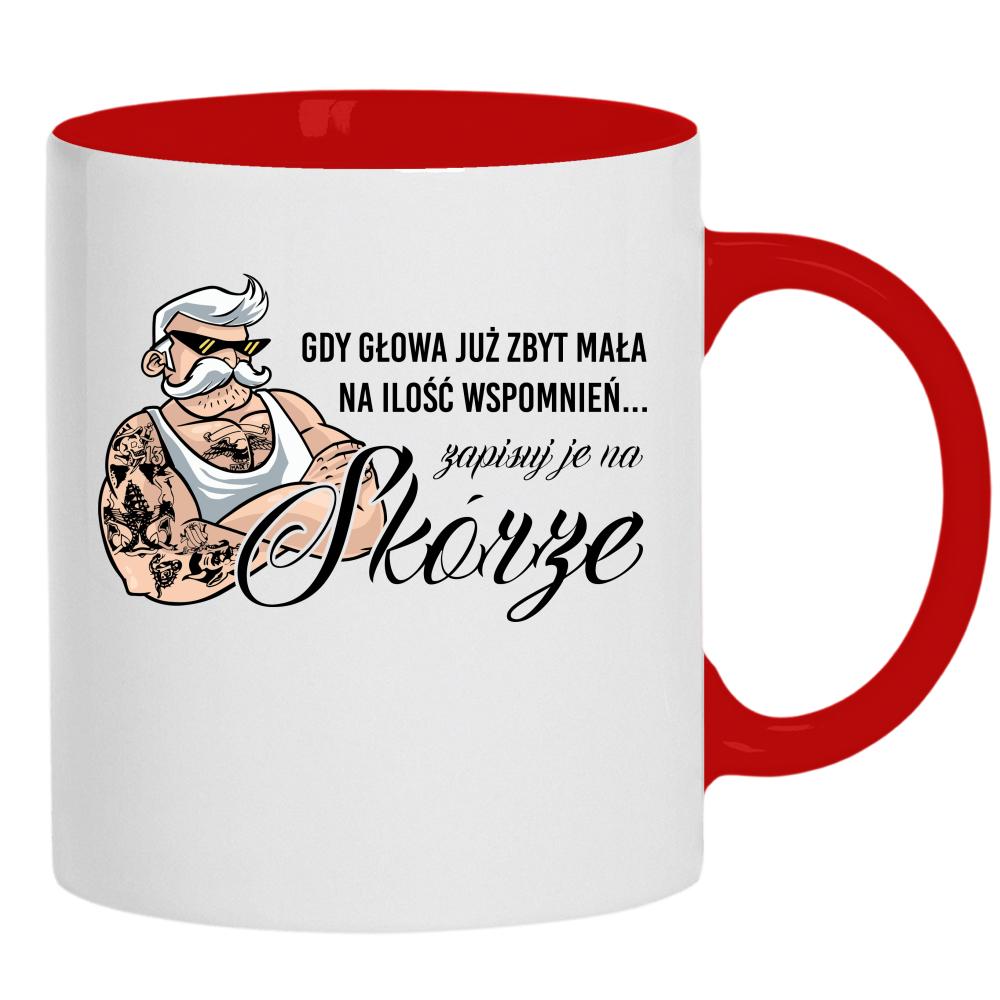 Gdy głowa już zbyt mała na ilość wspomnień kubek ucho kolor kolor żółty