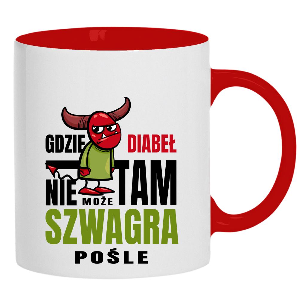 Gdzie diabeł nie może, tam szwagra pośle kubek ucho kolor