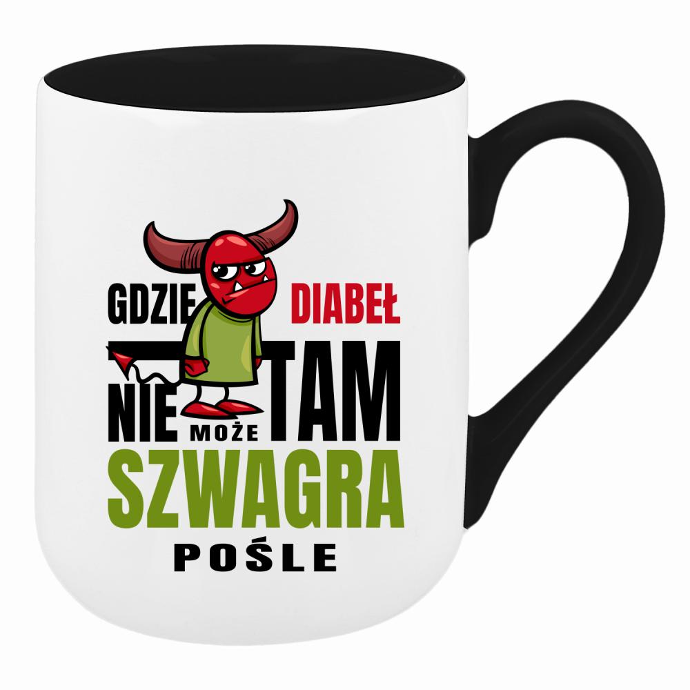 Gdzie diabeł nie może, tam szwagra pośle kubek coffee
