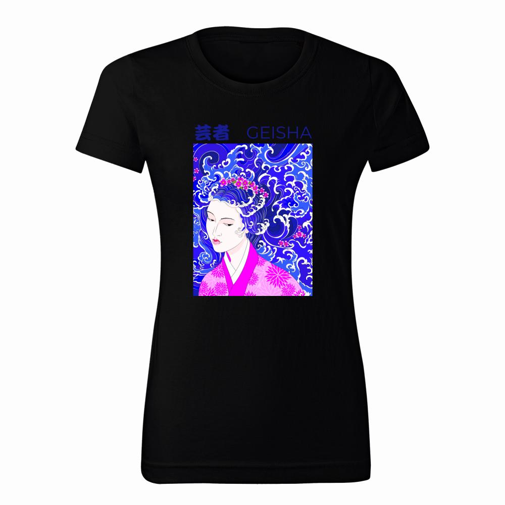 Geisha koszulka damska kolor jasnofioletowy