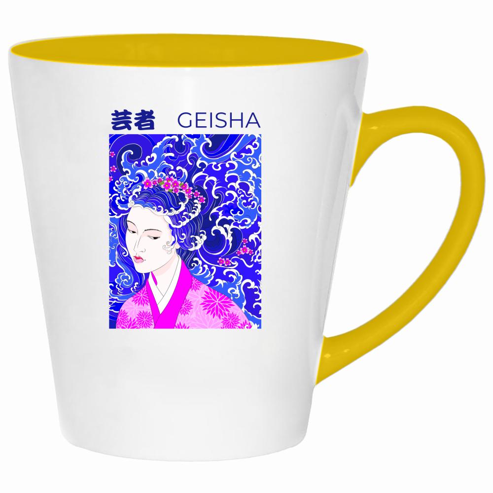 Geisha kubek latte kolor żółtyy