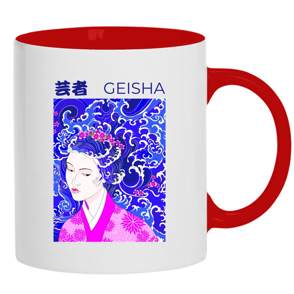 Geisha kubek ucho kolor