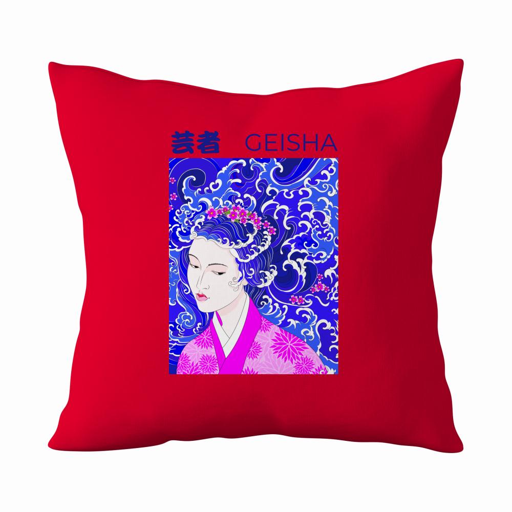 Geisha poduszka kolor czerwony