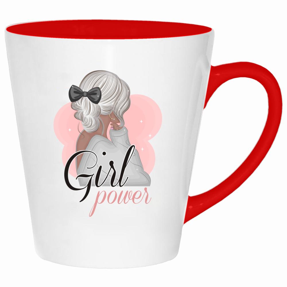 Girl Power 2 kubek latte kolor czerwony latte