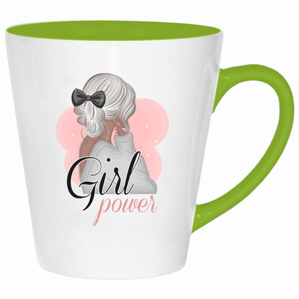 Girl Power 2 kubek latte kolor limonka