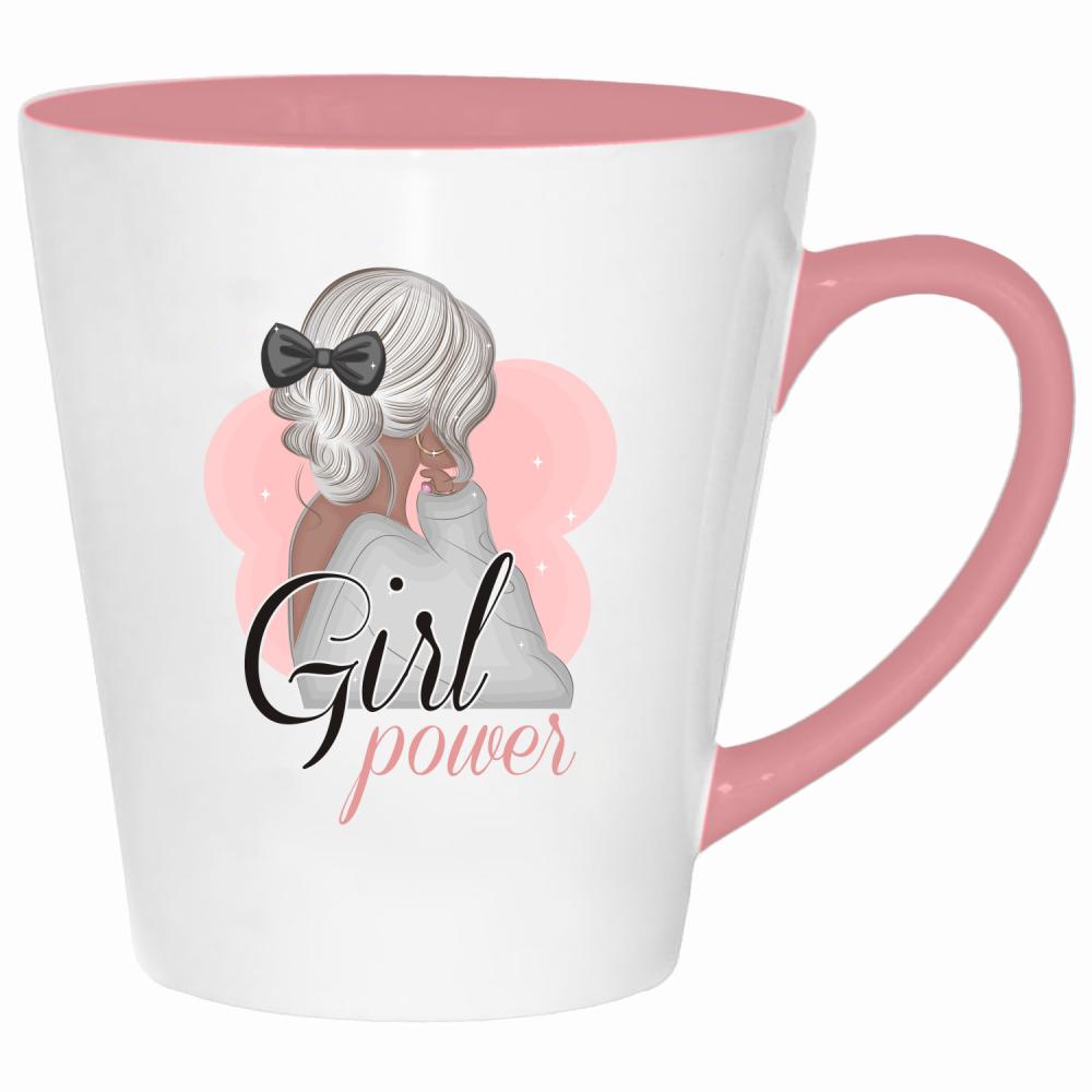 Girl Power 2 kubek latte kolor pink