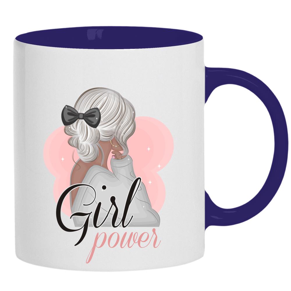 Girl Power 2 kubek ucho kolor kolor navy