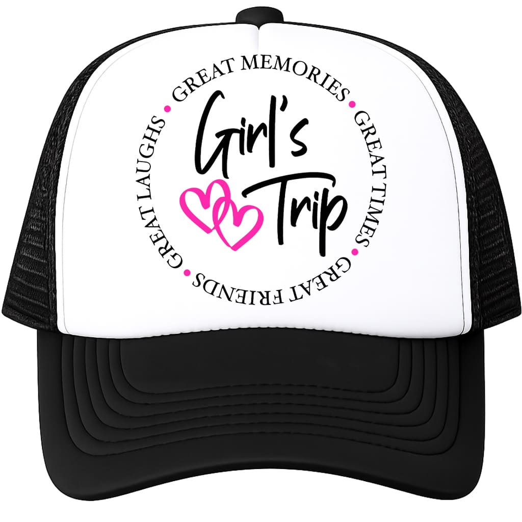 GIRLS TRIP czapka z daszkiem kolor czarny