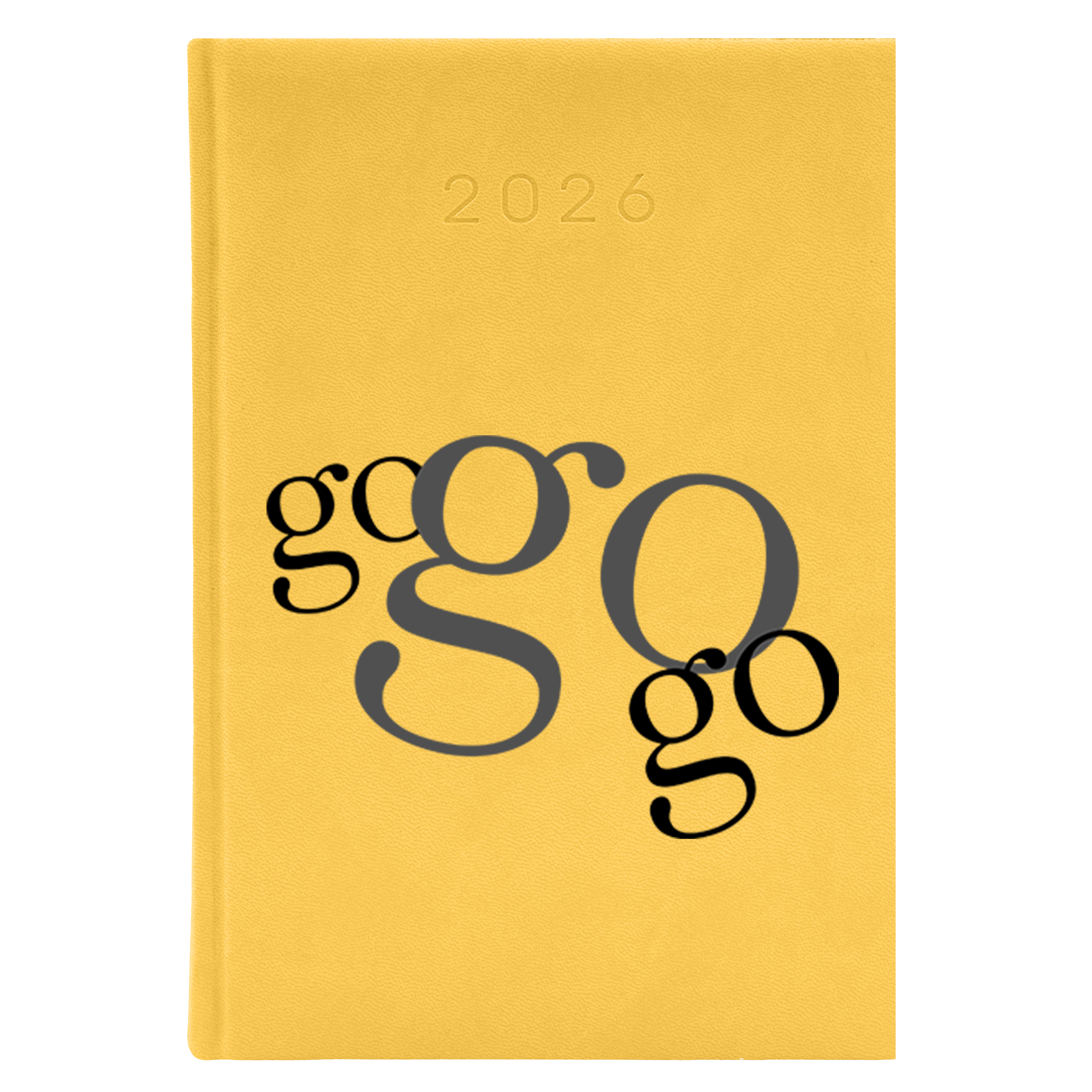 Go Go Go Mem kalendarz książkowy a5 2026 kolor żółty kalendarz