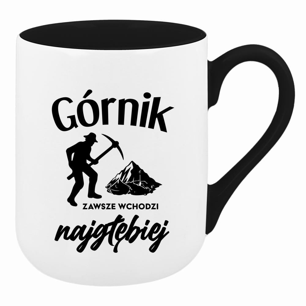 Górnik zawsze wchodzi najgłębiej 2 kubek coffee kolor turkus