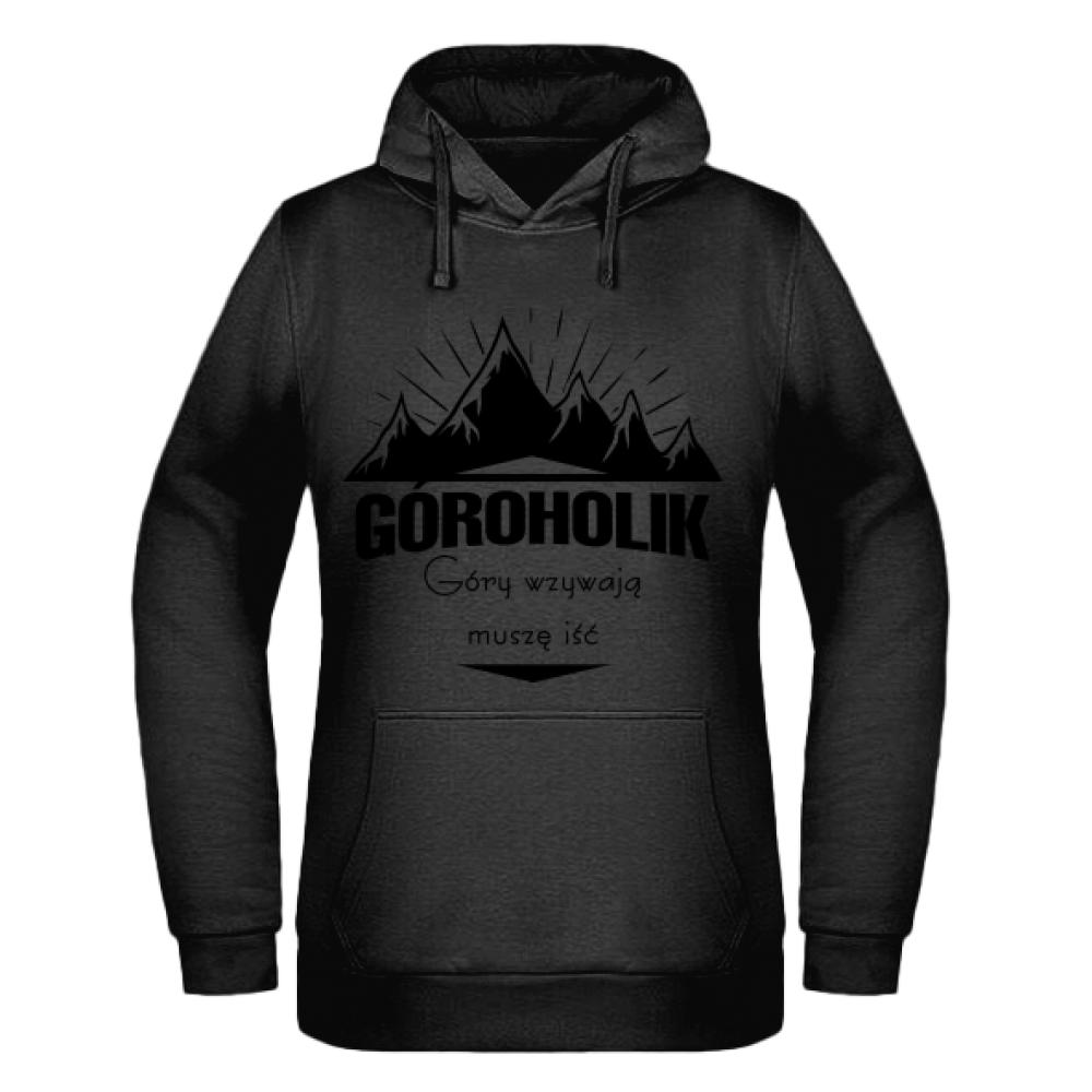 Góroholik – Góry wzywają, muszę iść bluza damska z kapturem kolor turkus