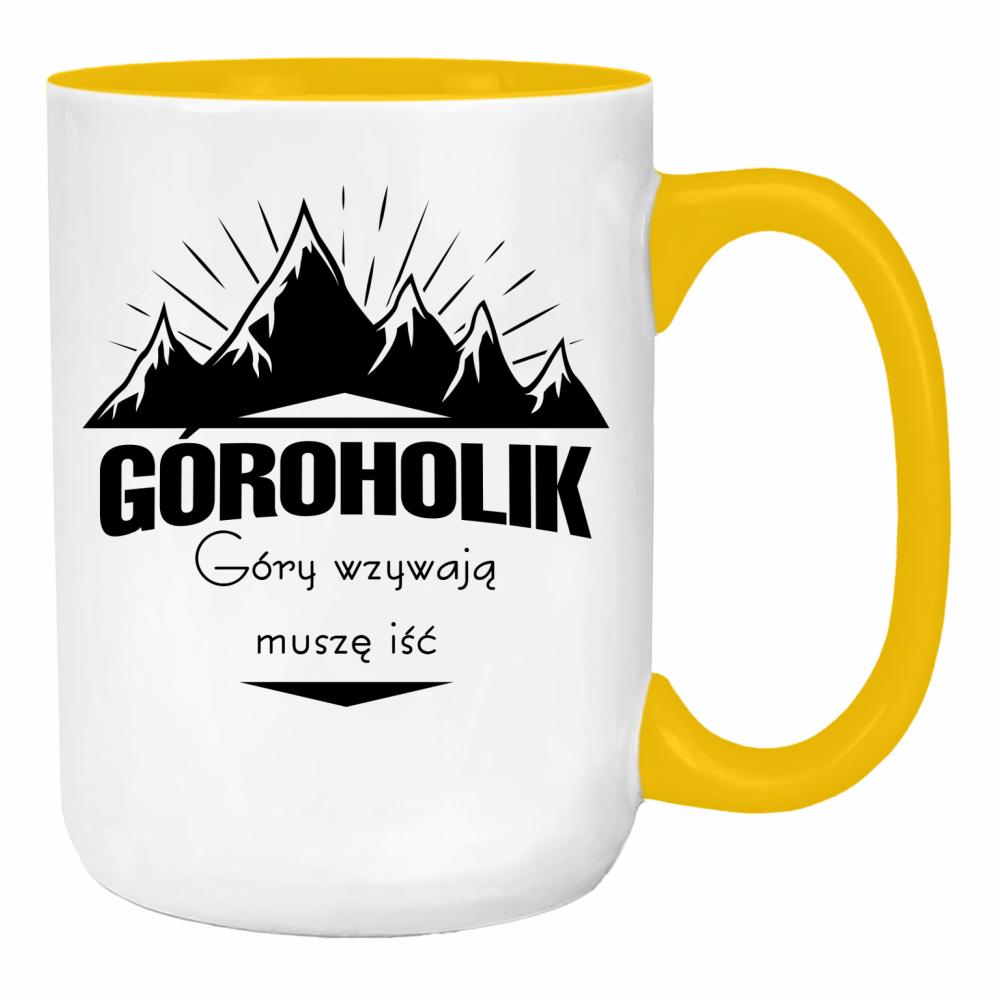 Góroholik – Góry wzywają, muszę iść duży kubek ucho kolor kolor żółty