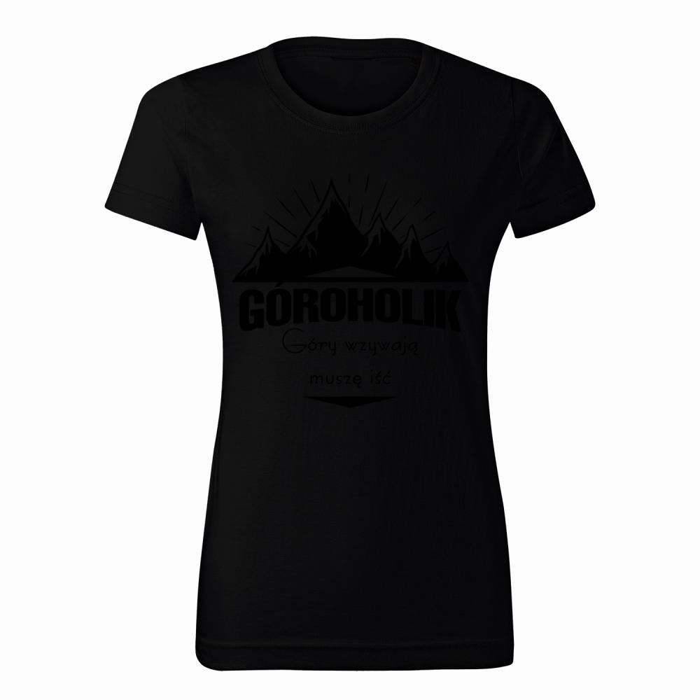 Góroholik – Góry wzywają, muszę iść koszulka damska kolor czerwony latte