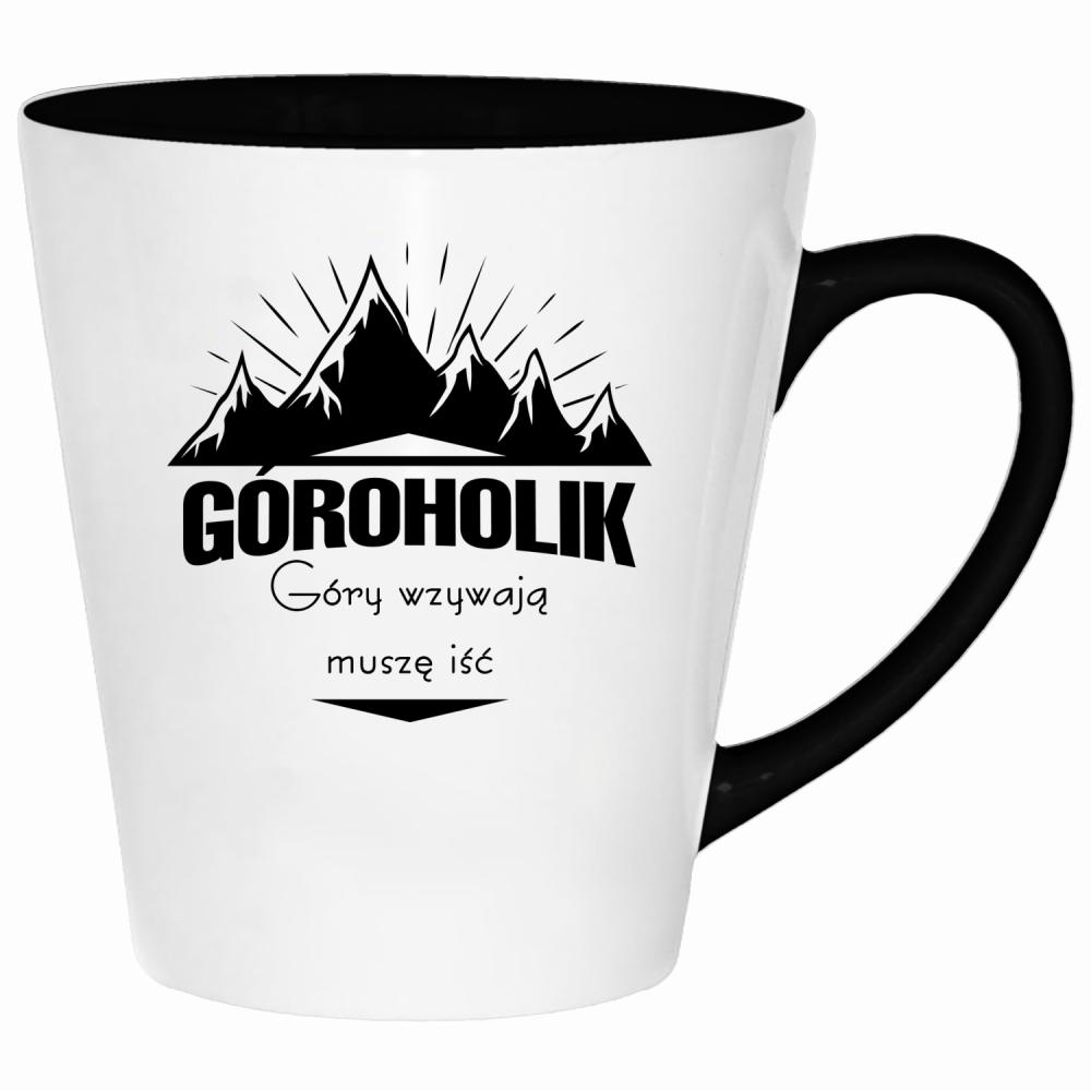 Góroholik – Góry wzywają, muszę iść kubek latte kolor red