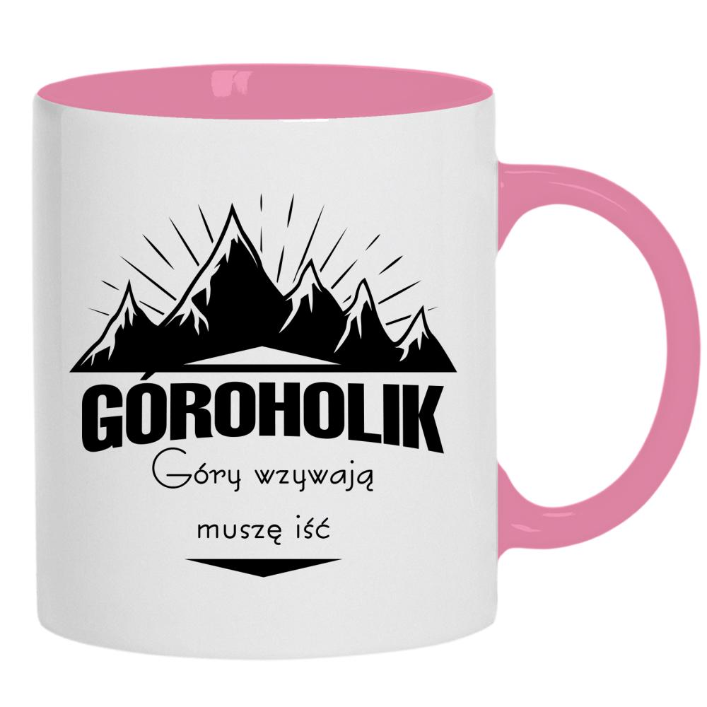 Góroholik – Góry wzywają, muszę iść kubek ucho kolor kolor różowy