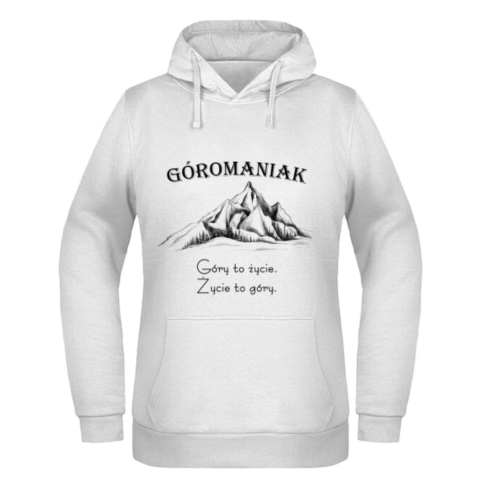 Góromaniak – Góry to życie, życie to góry bluza damska z kapturem