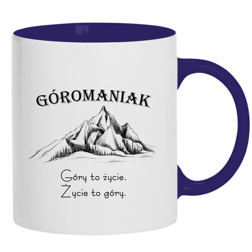 Góromaniak – Góry to życie, życie to góry kubek ucho kolor kolor navy