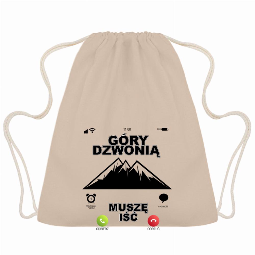 GÓRY DZWONIĄ MUSZĘ IŚĆ workoplecak kolor beżowy