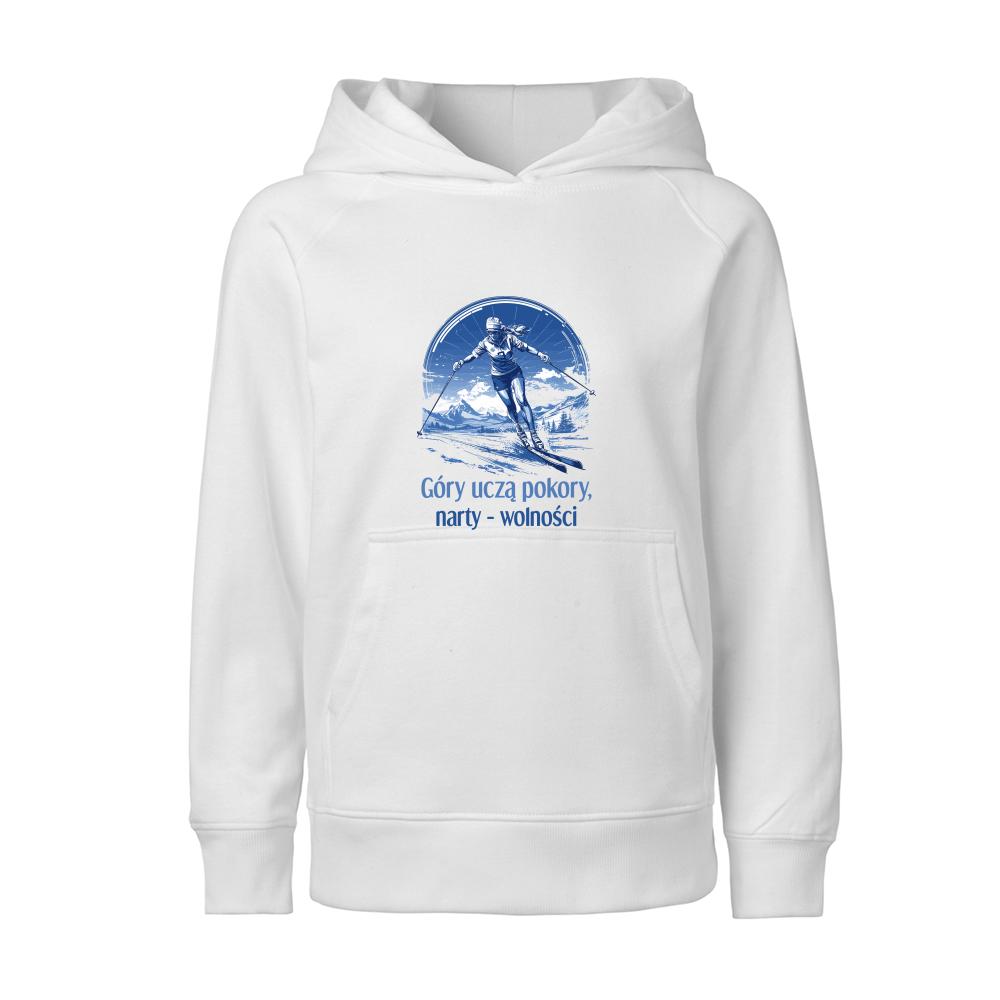 Góry uczą pokory, narty wolności bluza junior