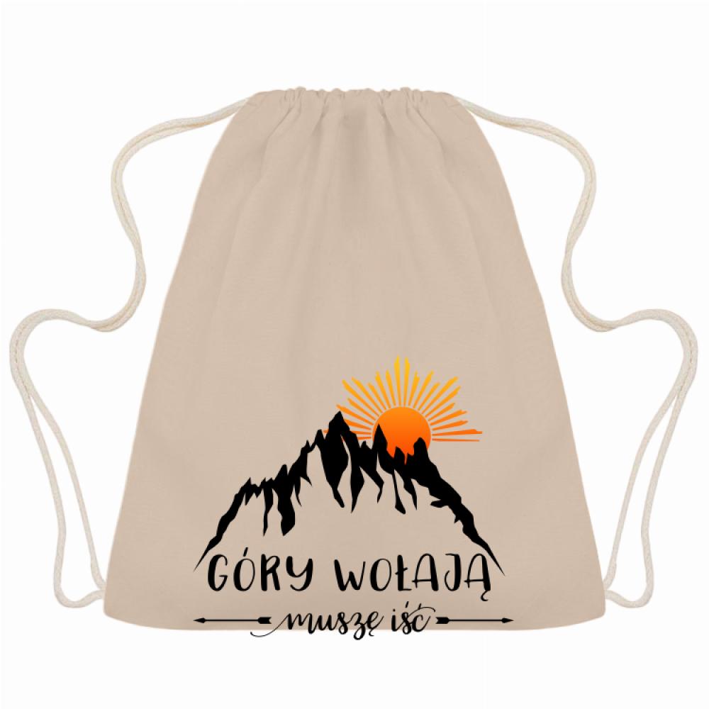 GÓRY WOŁAJĄ MUSZE IŚĆ workoplecak kolor beżowy