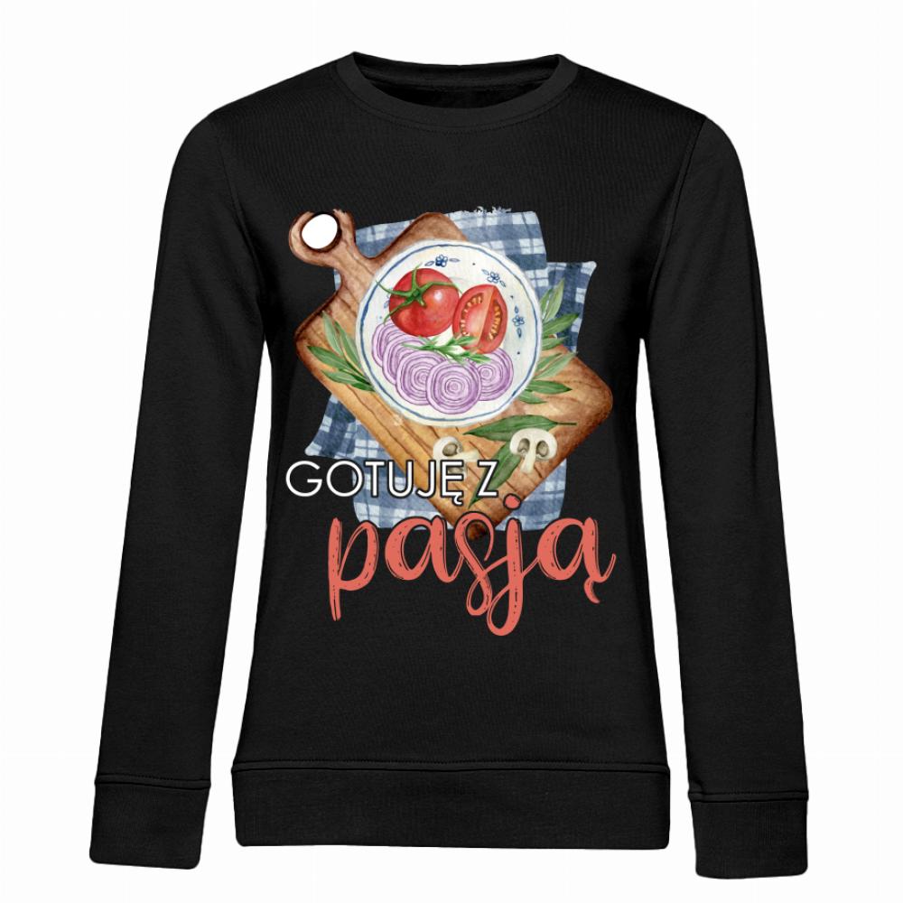Gotuję z pasją bluza damska bez kaptura