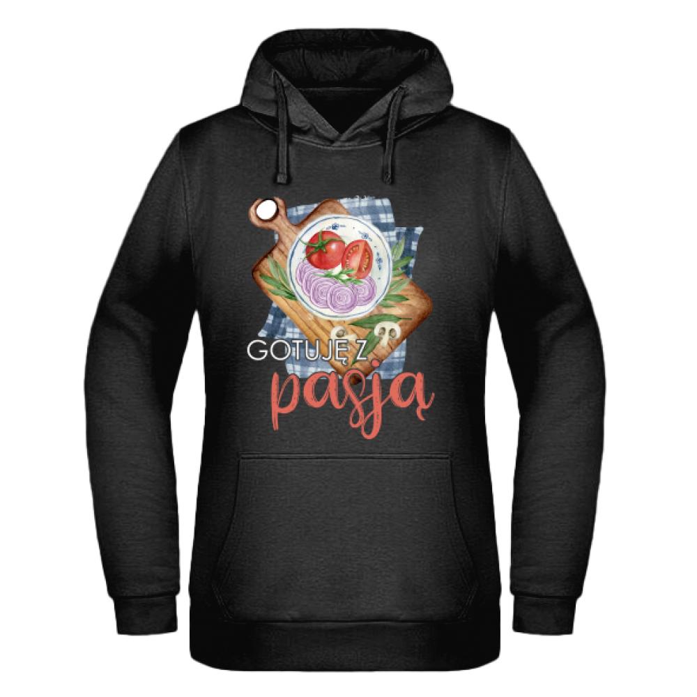 Gotuję z pasją bluza damska z kapturem
