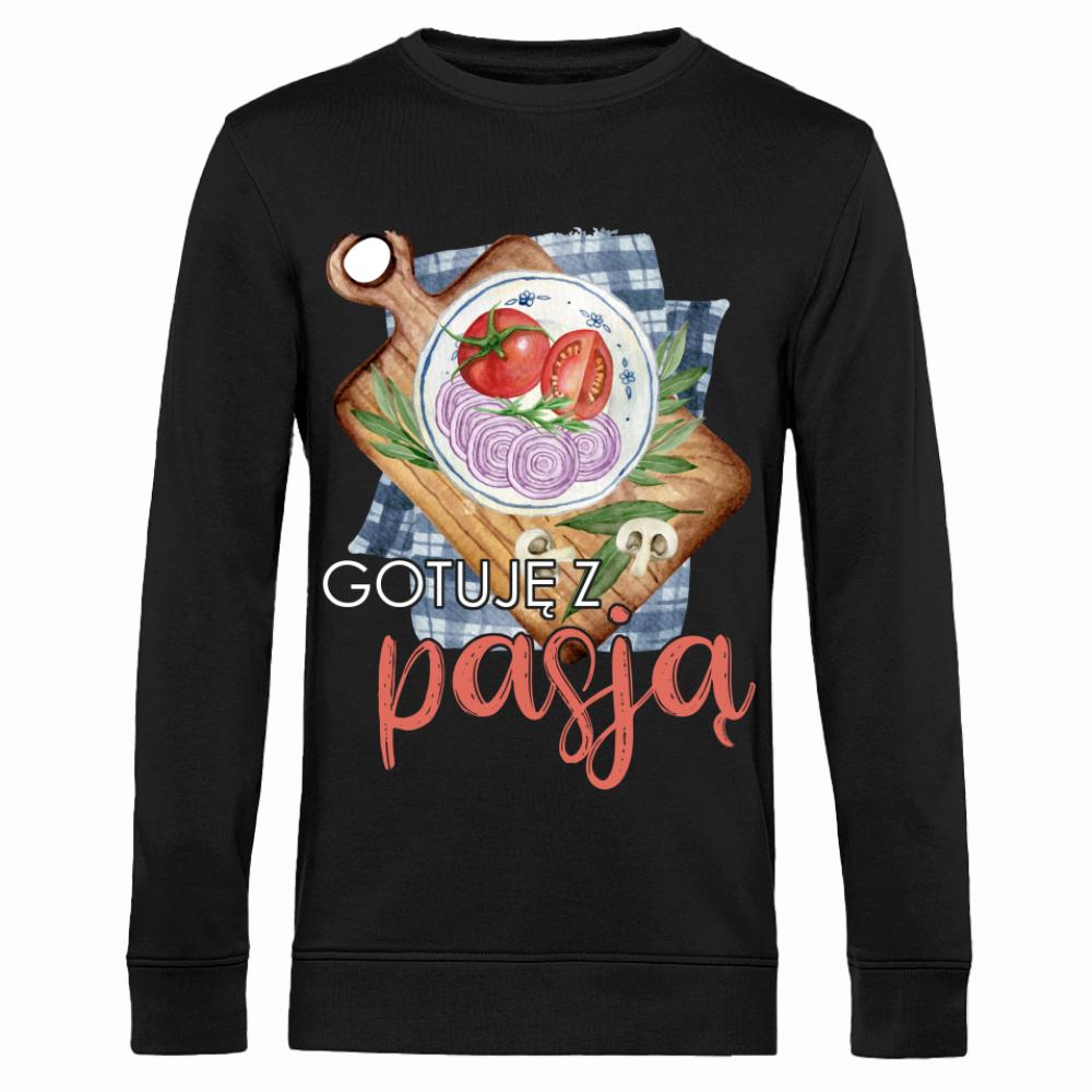 Gotuję z pasją bluza męska bez kaptura