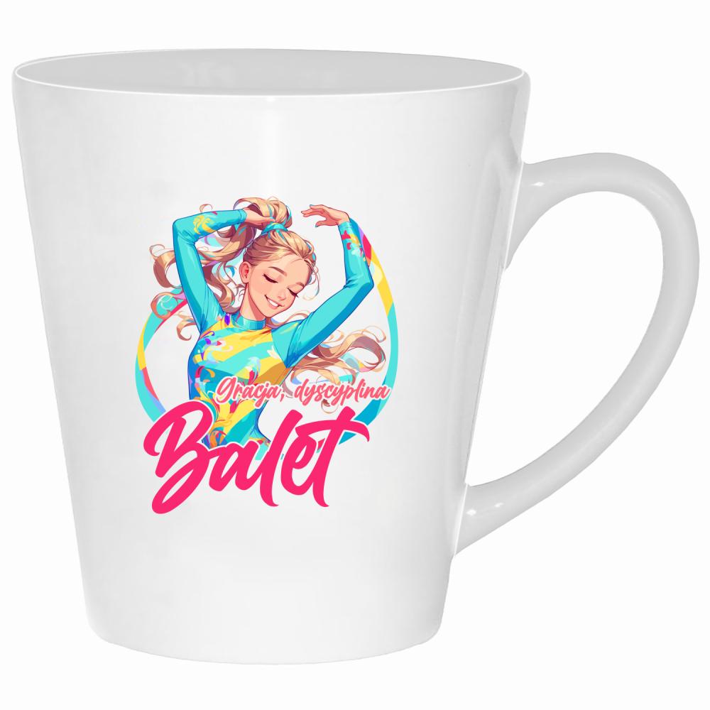 Gracja, dyscyplina, balet kubek latte