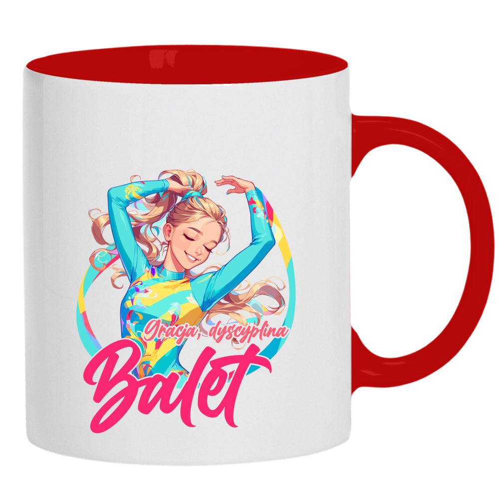 Gracja, dyscyplina, balet kubek ucho kolor