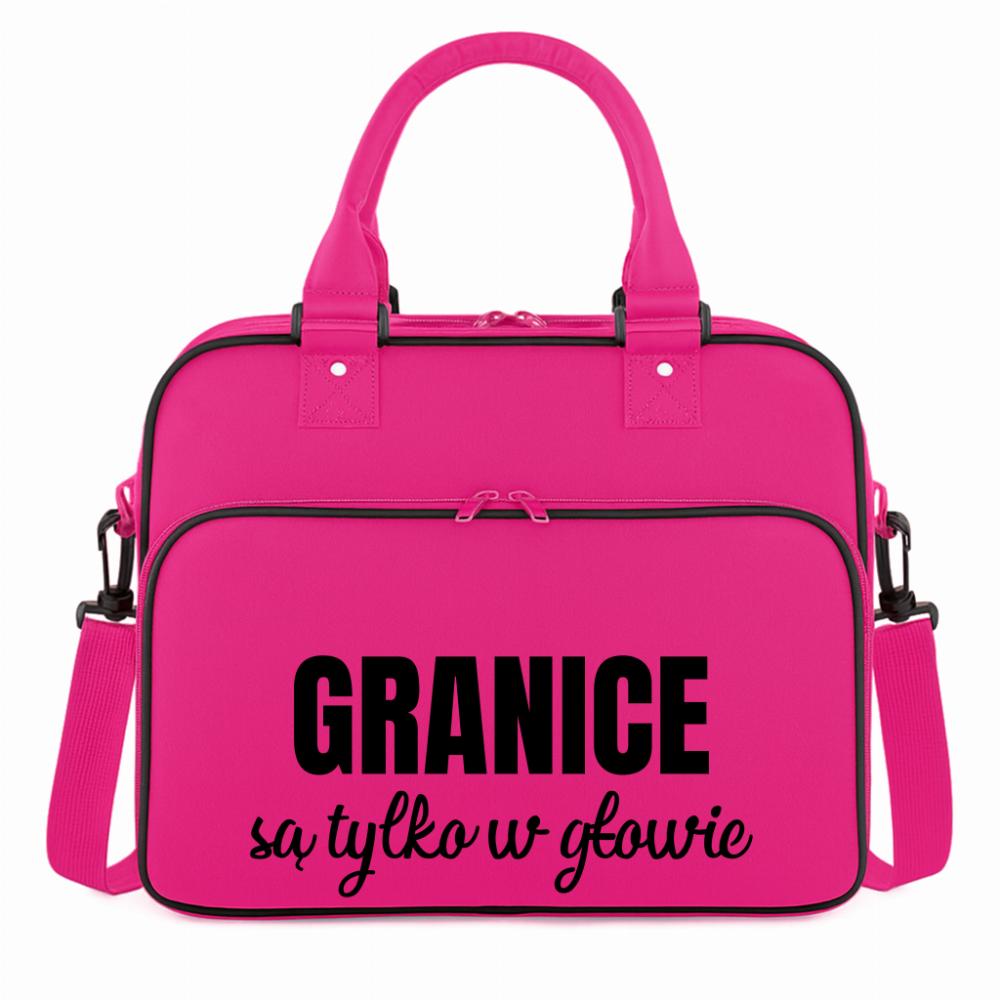 GRANICE SĄ TYLKO W GŁOWIE torba na siłownie różowa
