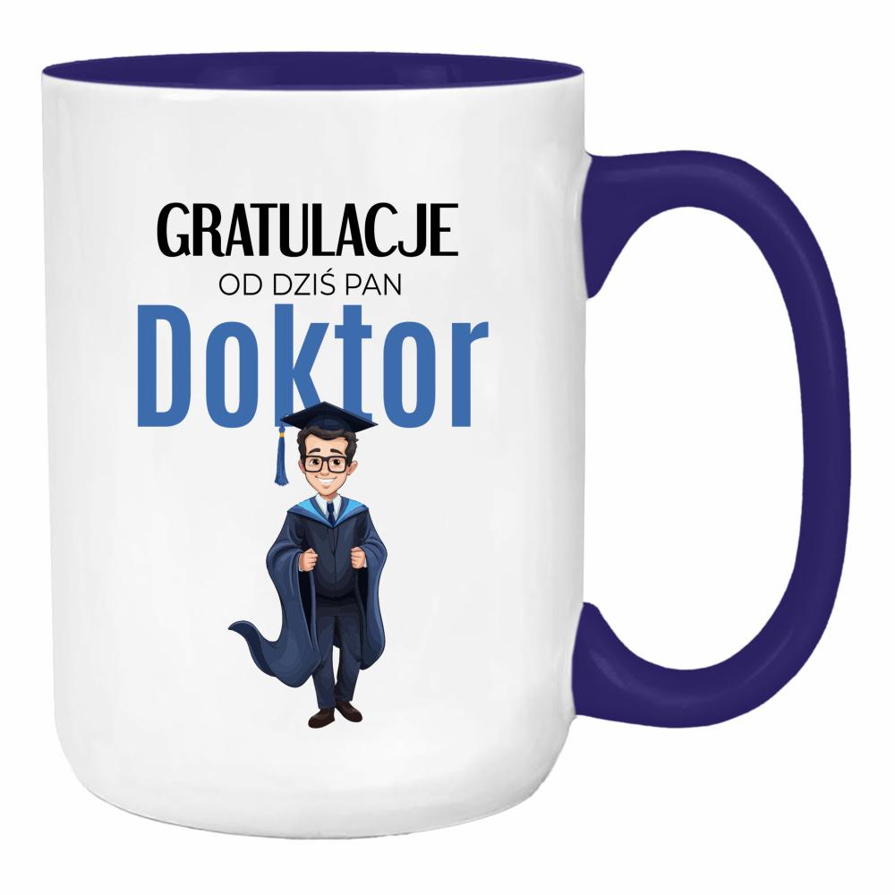 Gratulacje! Od dziś Pan Doktor duży kubek ucho kolor kolor navy