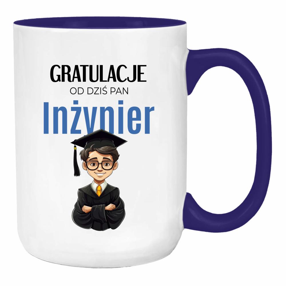 Gratulacje! Od dziś Pan Inżynier duży kubek ucho kolor kolor navy