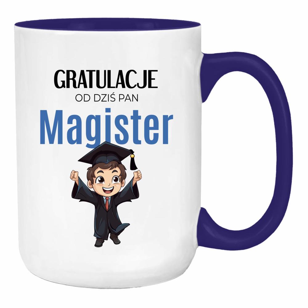 Gratulacje! Od dziś Pan Magister duży kubek ucho kolor kolor navy