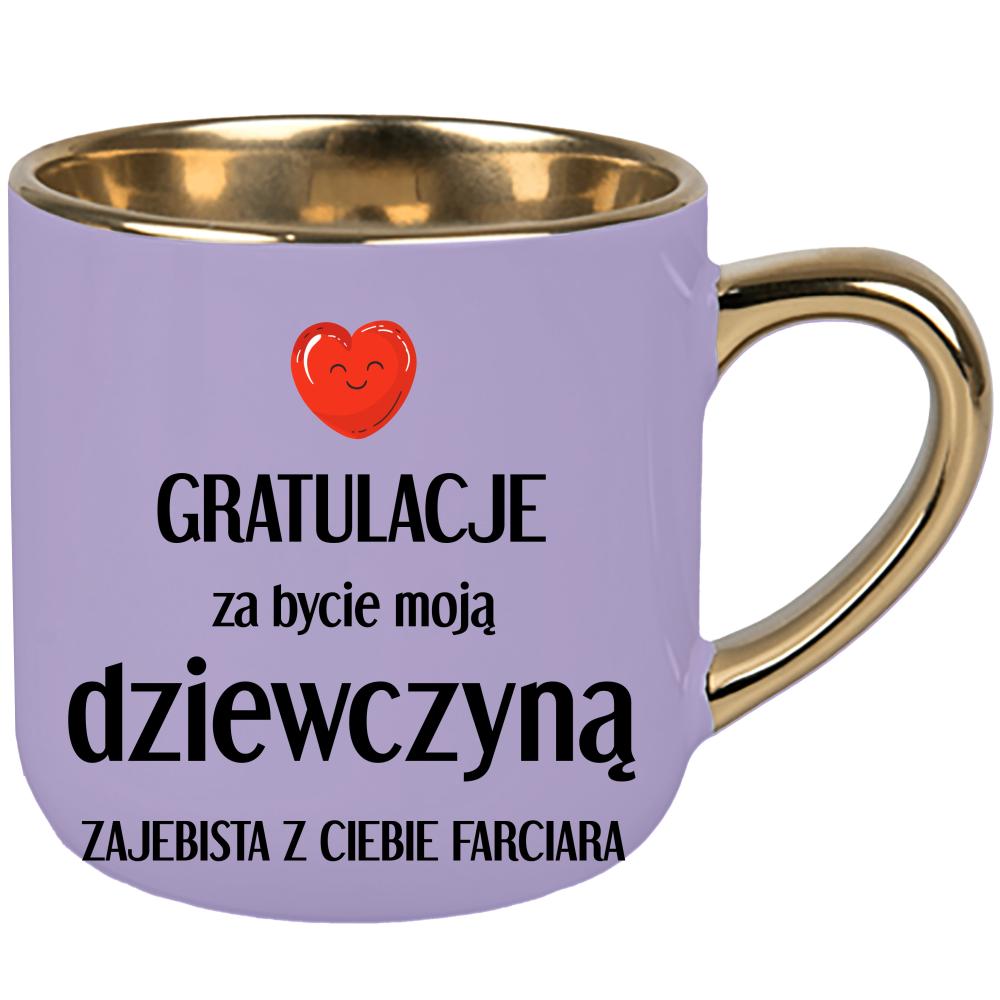 Gratulacje za bycie moją dziewczyną kubek elegant duży