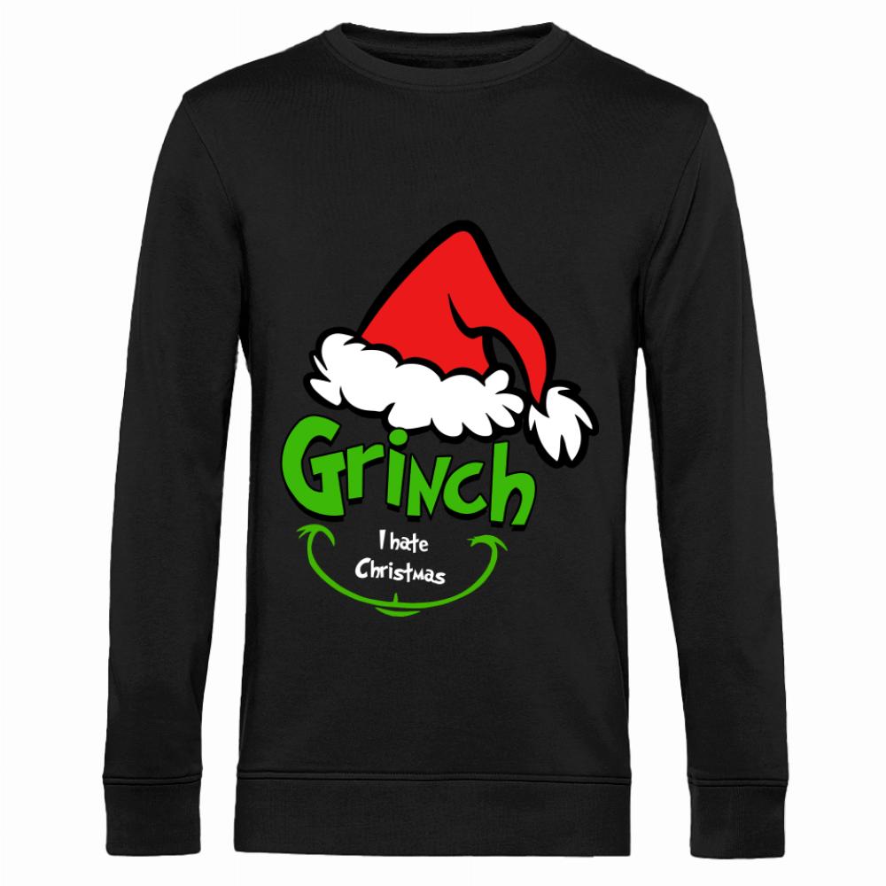 Grinch I hate Christmas bluza męska bez kaptura