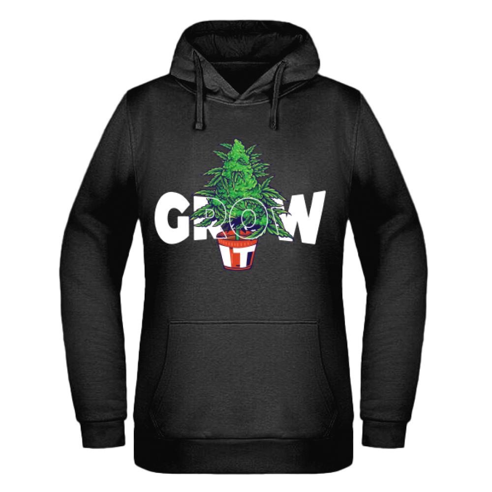 Grow – Rozwijaj się i rośnij! bluza damska z kapturem