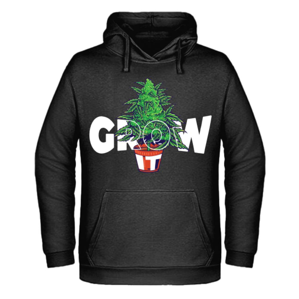 Grow – Rozwijaj się i rośnij! bluza męska z kapturem