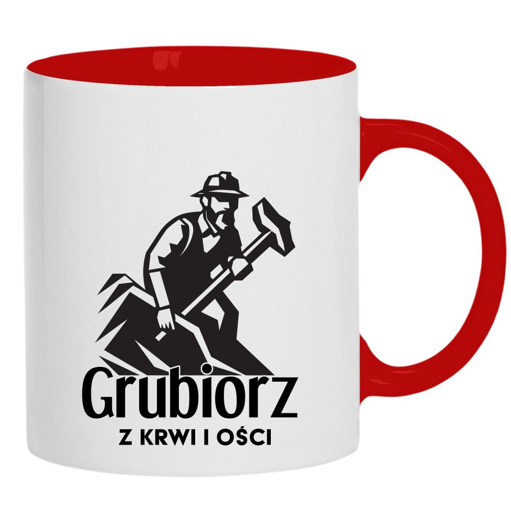 Grubiorz z krwi i ości kubek ucho kolor